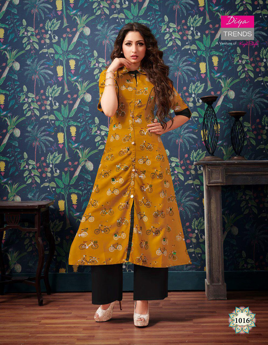 Purplecity Vol-1 Diya Trends Pigment Gold print Kurti Purplecity Vol-1 Diya Trends Pigment Gold print Kurti
